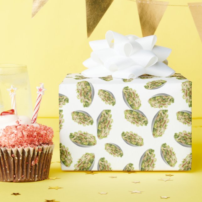 Caesar salad mönster presentpapper (Födelsedagsfest)