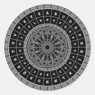 Caesar Shift - ROT13 Cipher Runt Klistermärke