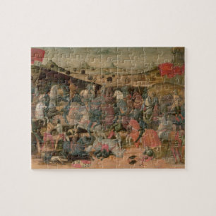 Caesar som triumferar i striden (tempera på panel pussel