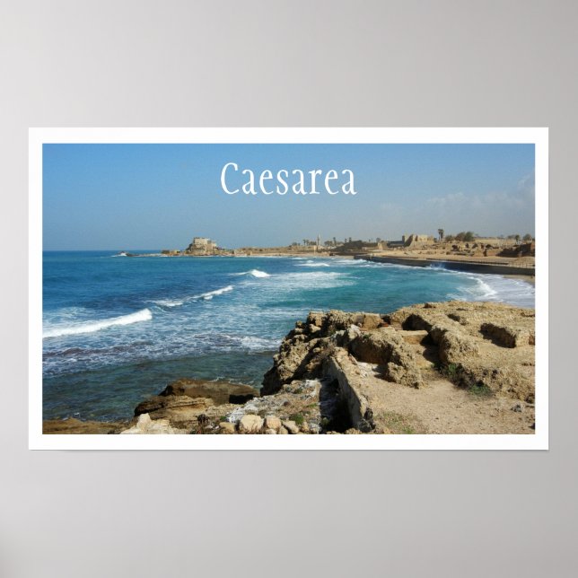 Caesarea Beach, Caesarea, Israel Poster (Framsidan)