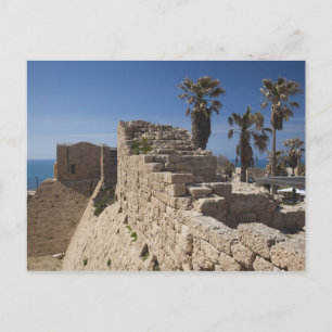 Caesarea ruiner av hamn byggd av Herodes den store Vykort