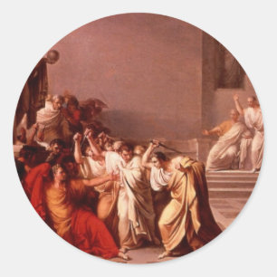 Caesars död runt klistermärke