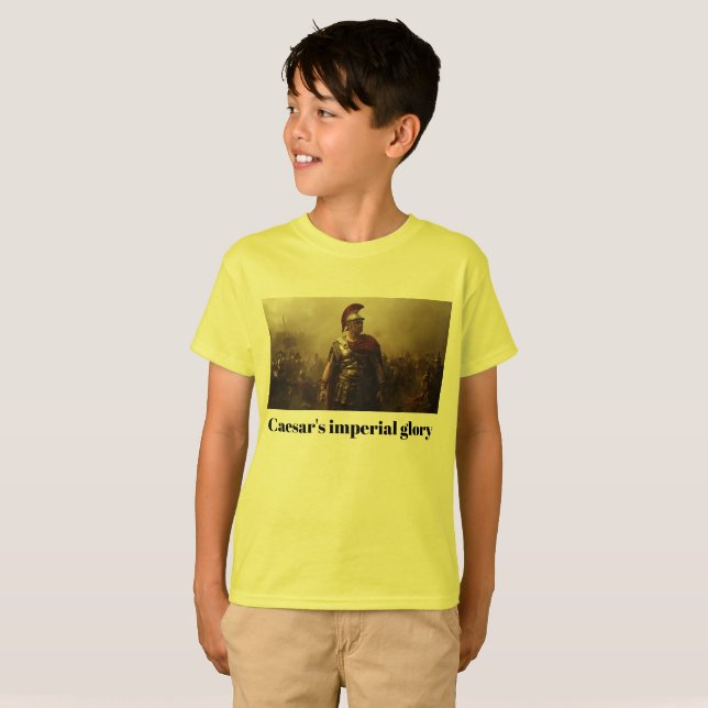 Caesars kejserliga ära gul t shirt (Hel framsida)
