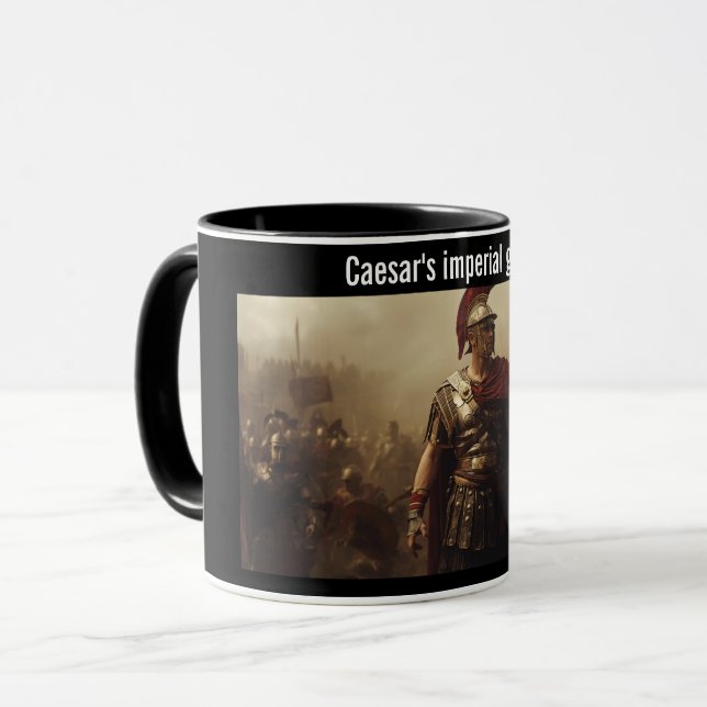 Caesars kejserliga ära svart mugg (Framsida vänster)