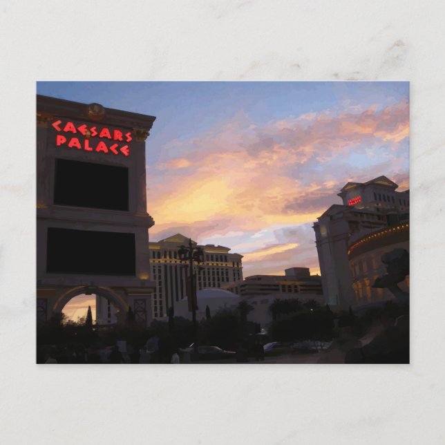 Caesars Palace Dual Image-vykort Vykort (Framsida)