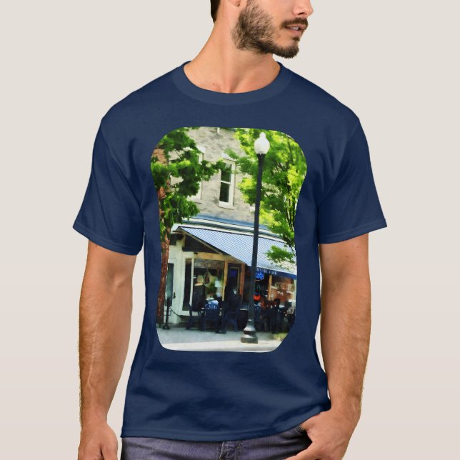 Cafe Albany NY retro T Shirt (Framsida)