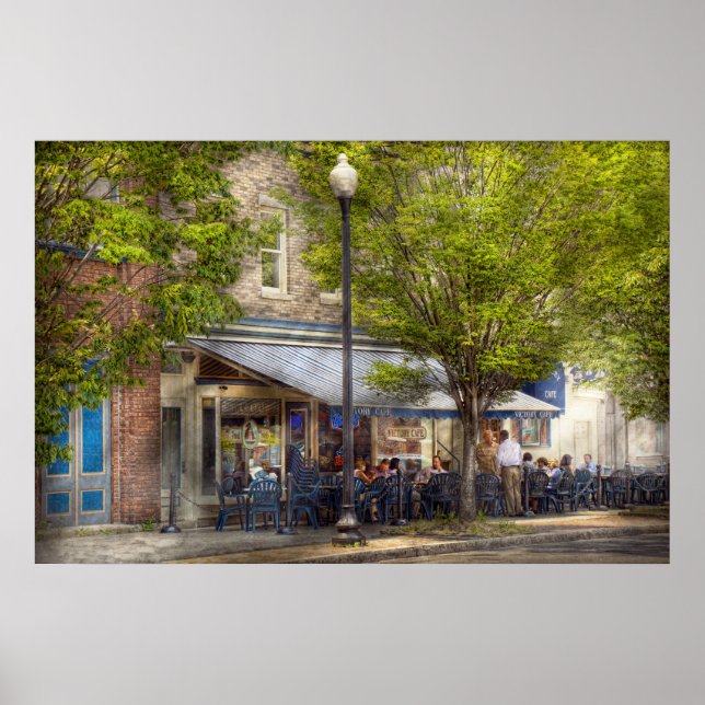 Cafe - Albany, NY - Victory Cafe Poster (Framsidan)