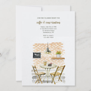 Cafe-anslutningsinbjudan Inbjudningar