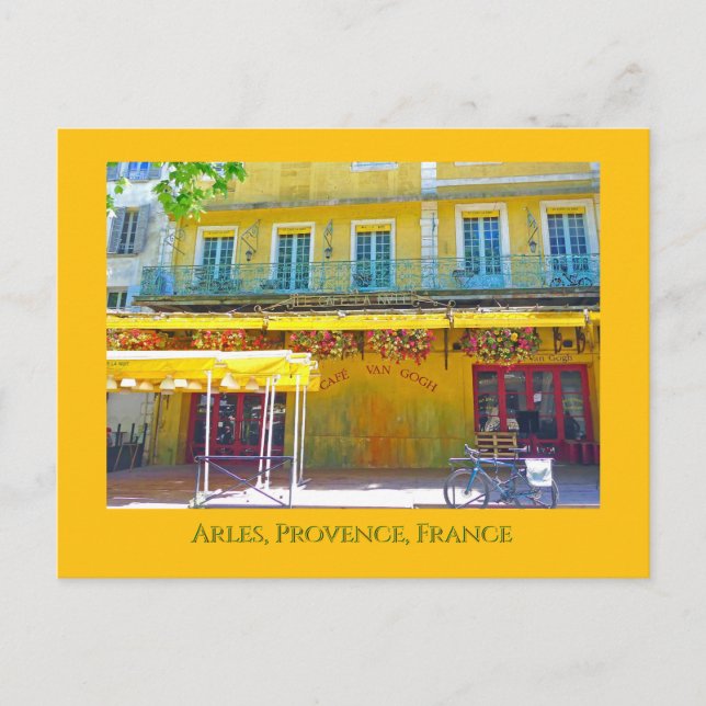 Cafe, Arles, Provence Vykort (Framsida)