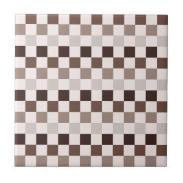 Cafe Au Lait checkerboard pattern Kakelplatta