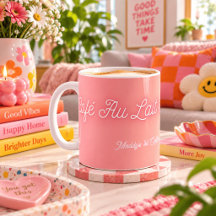 Cafe Au Lait Hela Dagen - Persikost Rosa Gul Gradi