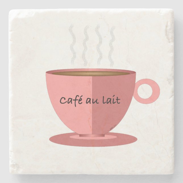 Cafe au Lait Stone Tile Stenunderlägg (Framsidan)