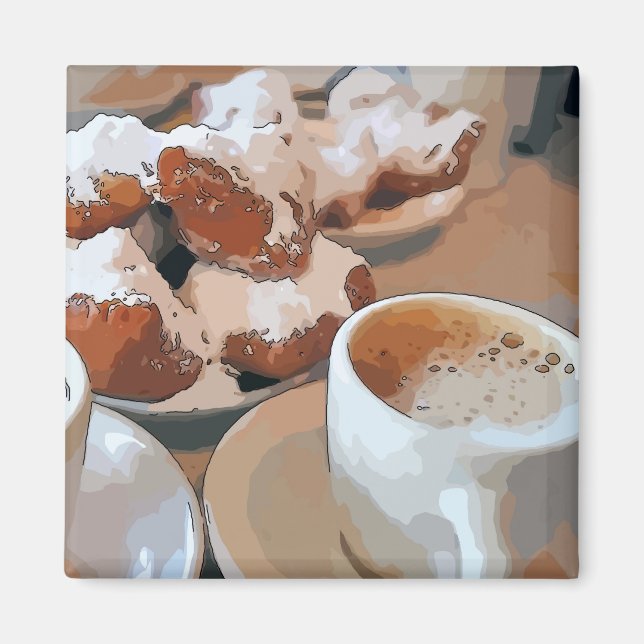 Cafe Aulait, New Orleans Coffee Magnet (Framsidan)