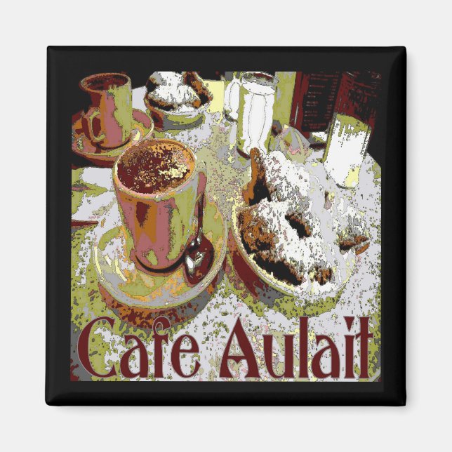 Cafe Aulait, New Orleans Coffee Magnet (Framsidan)