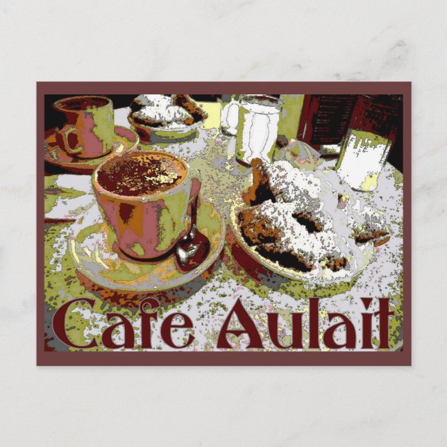 Cafe Aulait, New Orleans Coffee Vykort (Framsida)