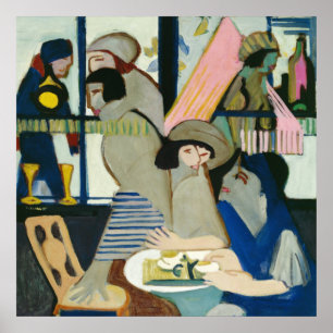 Cafe av Ernst Ludwig Kirchner Poster