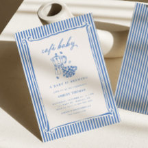 Cafe Baby Shower | Blå-randig baby bryggs