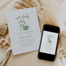 Cafe Baby Shower | Grönt & Blått Baby bryggs