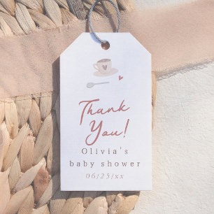 Cafe Bebe Akvarell Söt Bebis Baby Shower Tack Kort