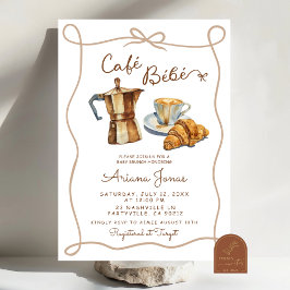 Cafe Bebe Baby Brunch Bladsfestin Inbjudan