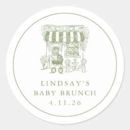 Cafe Bebe Baby Brunch Sticker Runt Klistermärke