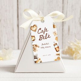 Cafe Bebe Baby Is Brewing Coffee Brown Baby Shower Presentetikett