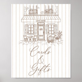Cafe Bébé Baby Shower Cards And Gifts Poster