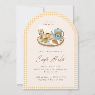 Café Bébé Baby Shower Kaffetema Inbjudningar