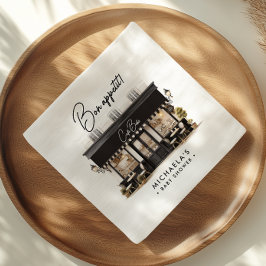 Café Bébé Black & White Bon Appétit Baby Shower Pappersservett