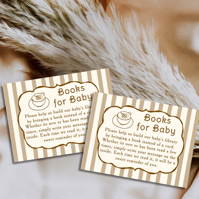 Cafe Bebe Böcker För Bebis Begäran Bebis Shower Tilläggskort (Skapare uppladdad)