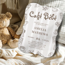 Cafe Bebe Brunrandig Baby Shower