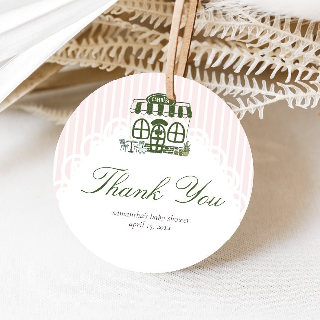 Cafe Bebe Coffee Baby Shower  Gåvor Etiketter (Baby is Brewing Coffee Cafe Bebe Baby Shower Favor Tags)