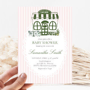 Cafe Bebe Coffee Baby Shower Inbjudningar