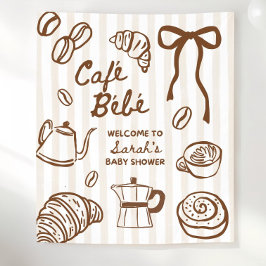 Cafe Bebe Coffee Baby Shower Party Bakgrund, Baby 