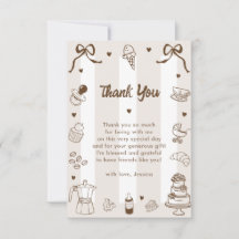Café Bébé Fransk Handritad Baby Shower Tacksamhets