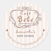 Café Bébé Fransk Modern Baby Shower för könsuppehå