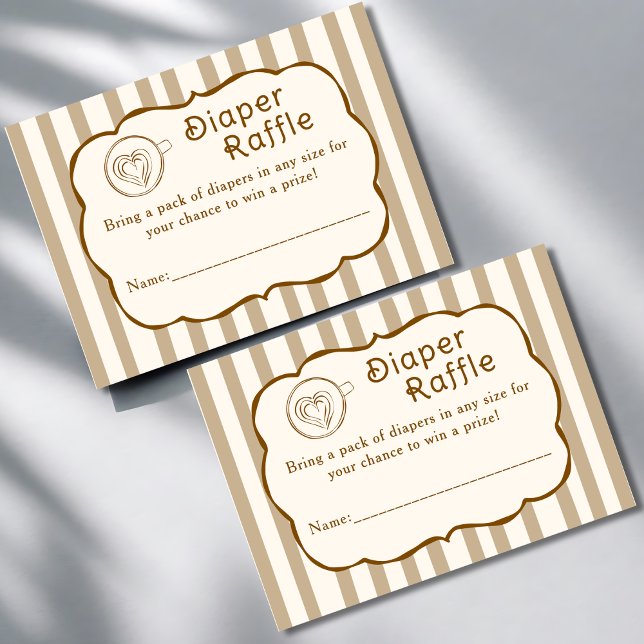 Cafe Bebe French Coffee Diaper Raffle Baby Shower Tilläggskort (Skapare uppladdad)