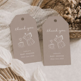 Cafe Bebe Hem Coffee Baby Shower Espresso Presentetikett