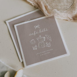 Cafe Bebe Hem Coffee Baby Shower Latte Pappersservett