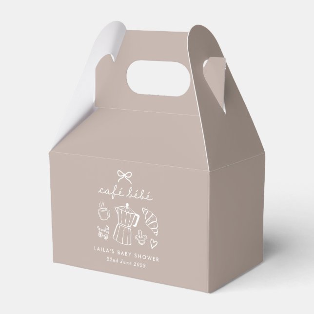 Cafe Bebe Hem Coffee Baby Shower Latte Presentaskar (Framsidan Sidan)