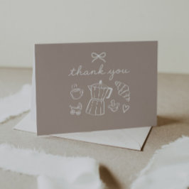 Cafe Bebe Hem Kaffe Baby Shower Latte Tack Kort
