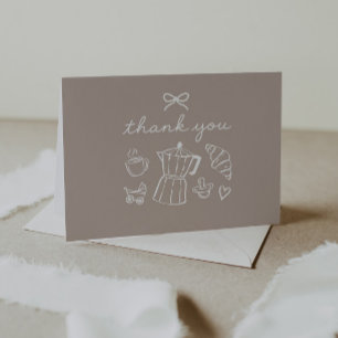 Cafe Bebe Hem Kaffe Baby Shower Latte Tack Kort