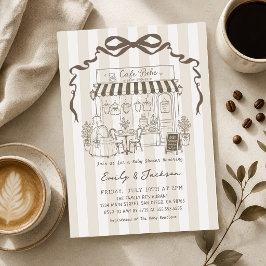 Cafe Bebe Könsneutral Brun Bebis Bebisfest Inbjudningar