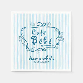 Café Bébé Modern Fransk Blue Boy Shower Pappersservett