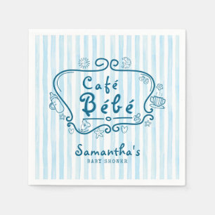 Café Bébé Modern Fransk Blue Boy Shower Pappersservett