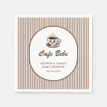 Cafe Bebe Söt Randig Baby Shower Brunch