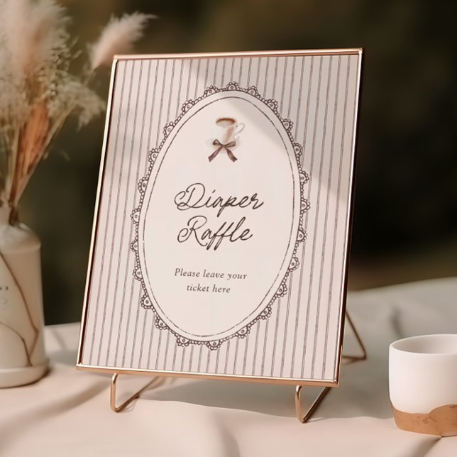 Cafe Bebe Vintage Diaper Raffle Poster (Skapare uppladdad)