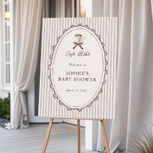 Cafe Bebe Vintage Kaffe Baby Shower Välkommen