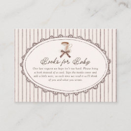 Cafe Bebe Vintage Randiga Böcker för Bebis Tilläggskort