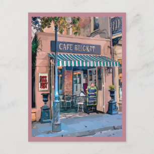 Cafe Beignet Coffee Shop Fransk Quarter Vykort